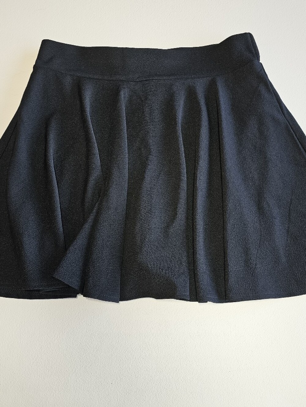 Black Circle Skirt with Clean Waistband